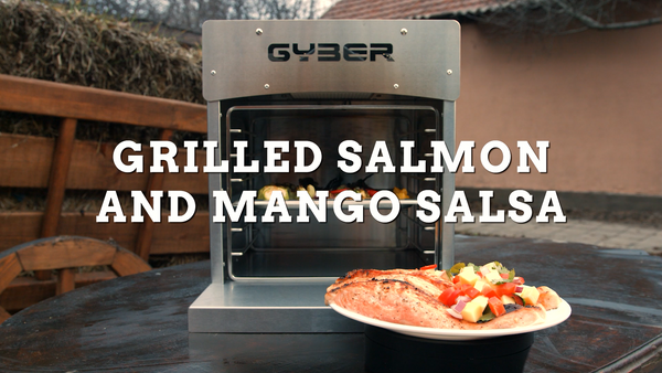 GYBER Gas Grill Bake Salmon and Mango Salsa